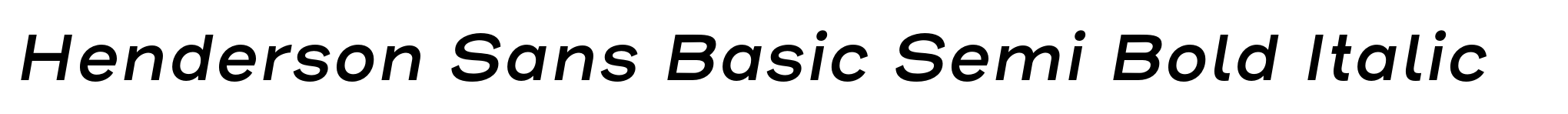 Henderson Sans Basic Semi Bold Italic image